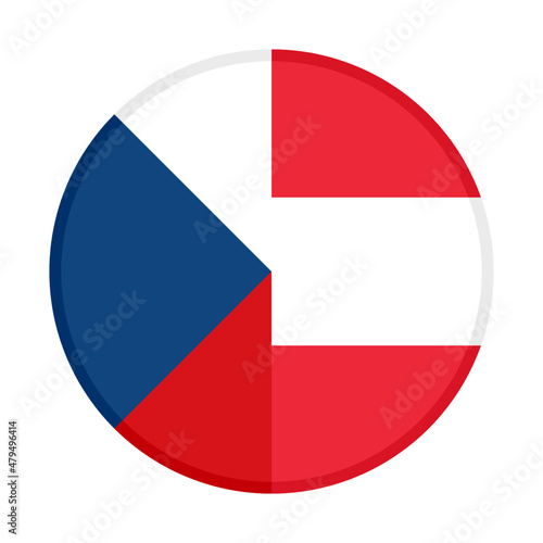 round icon with czech republic and austria flags. vector illustration isolated on white background Free Download round icon with czech republic and austria flags. vector illustration isolated on white background - GFXLoad