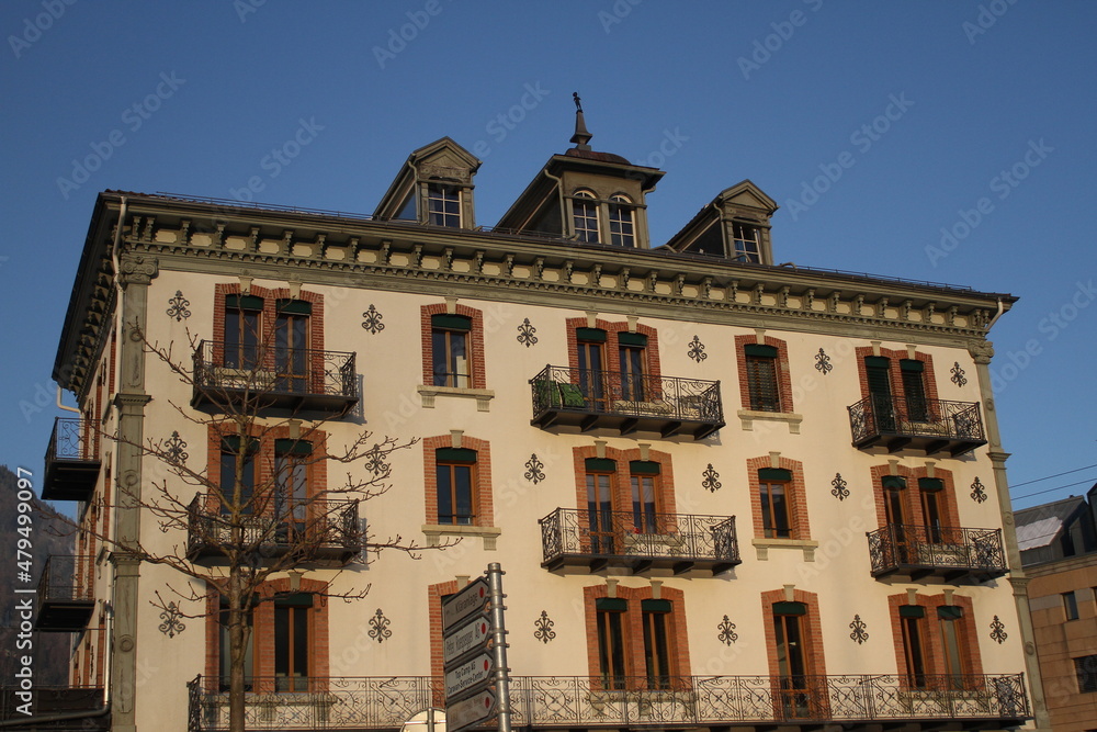 Fototapeta premium Street views of Interlaken, Switzerland.