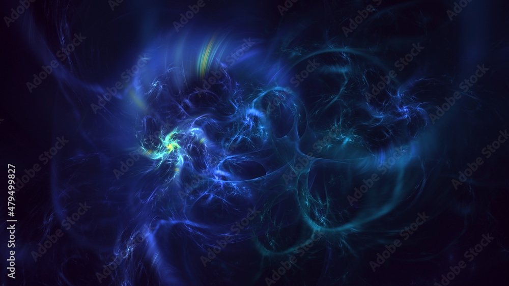 Obraz premium 3D rendering abstract multicolor fractal light background