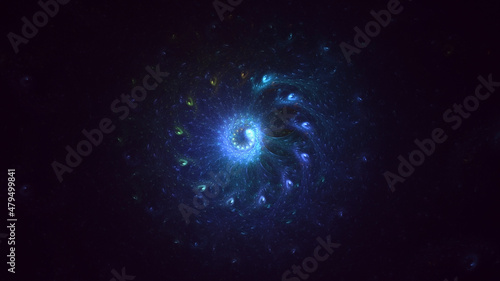 3D rendering abstract round light background