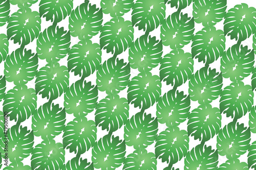 colourful  gradient pattern of traditional batik ethnic  monstera leaf for wallpaper background ads or clothing