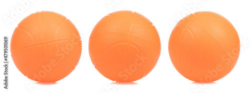 Set of orange rubber ball isolated on white background © cloud7days