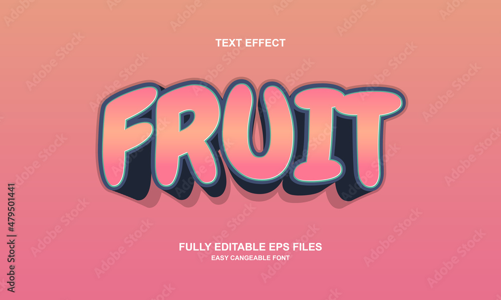fruit text effect editable