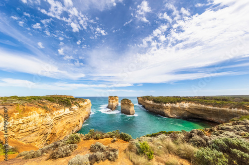 Australia, Victoria, Summer sky over Loch Ard Gorge photo