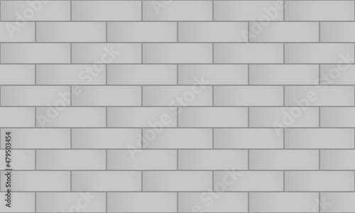 Seamless white brickwall pattern. Geometric ornament. Mosaic motif. Grid background. Digital design element. bathroom Stone or ceramic kitchen. Brick wall or floor texture. Vector flat illustration.