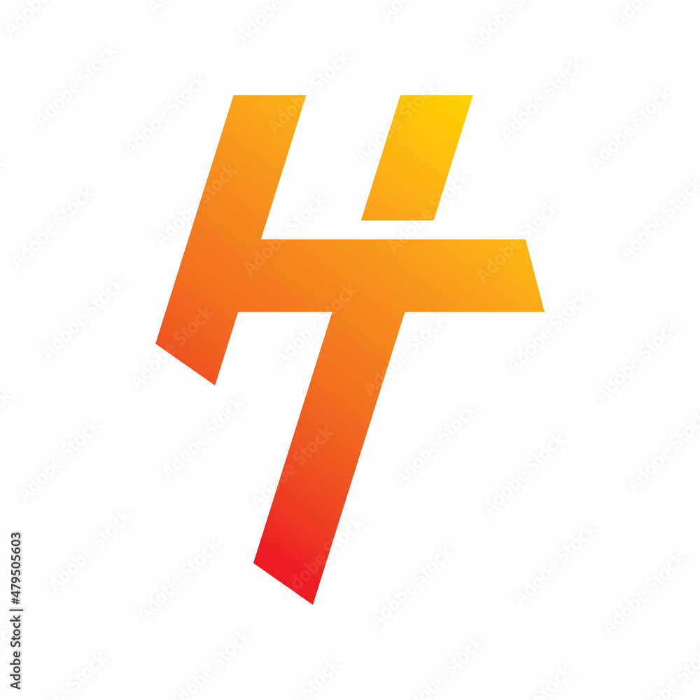 initial h letter color shape logo design initial h letter color shape logo design