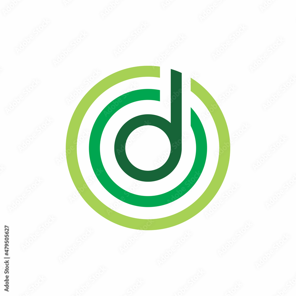 green circle initial d letter logo design green circle initial d letter logo design