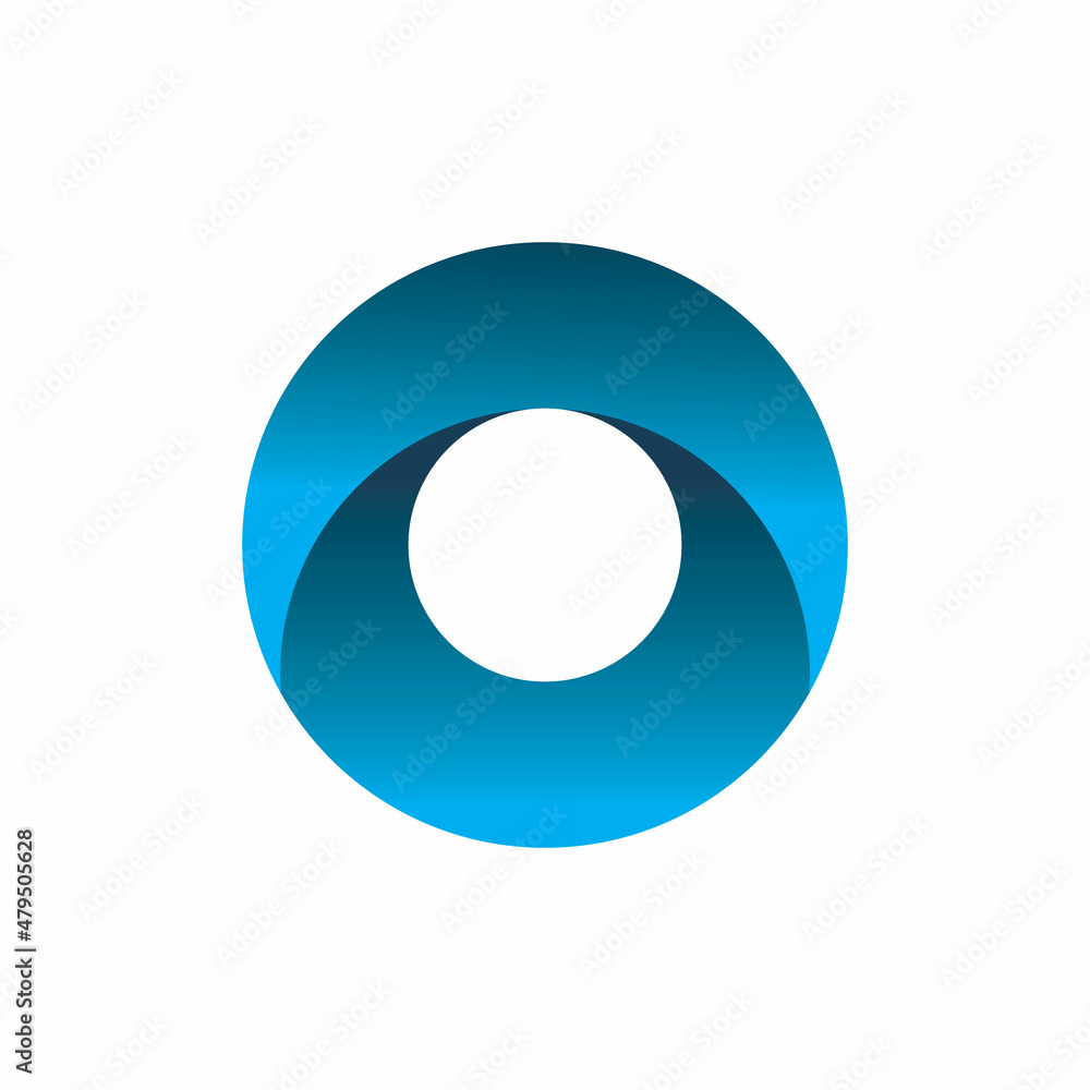 blue circle initial o letter hollow logo design blue circle initial o letter hollow logo design