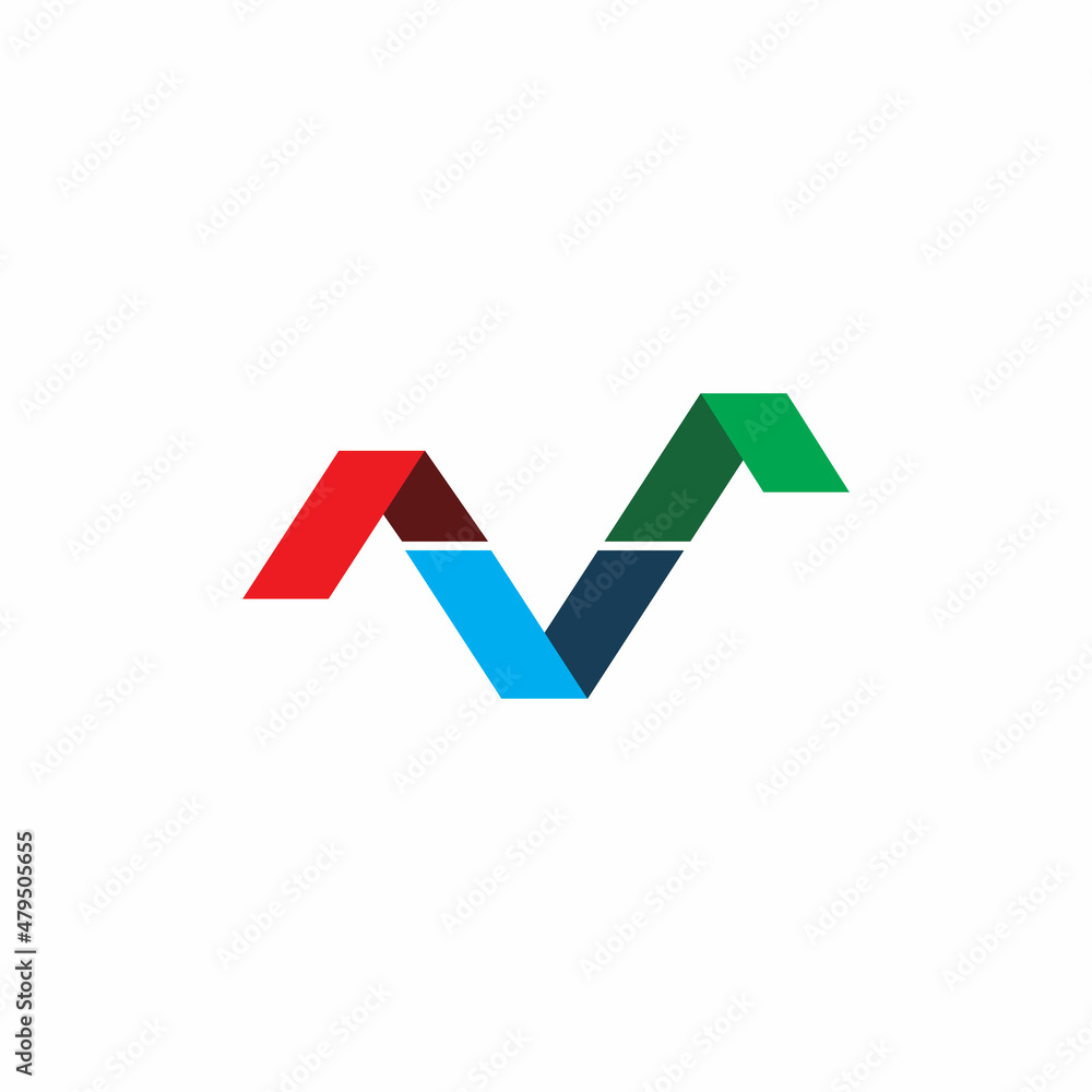 zig zag arrow check color line logo design zig zag arrow check color line logo design