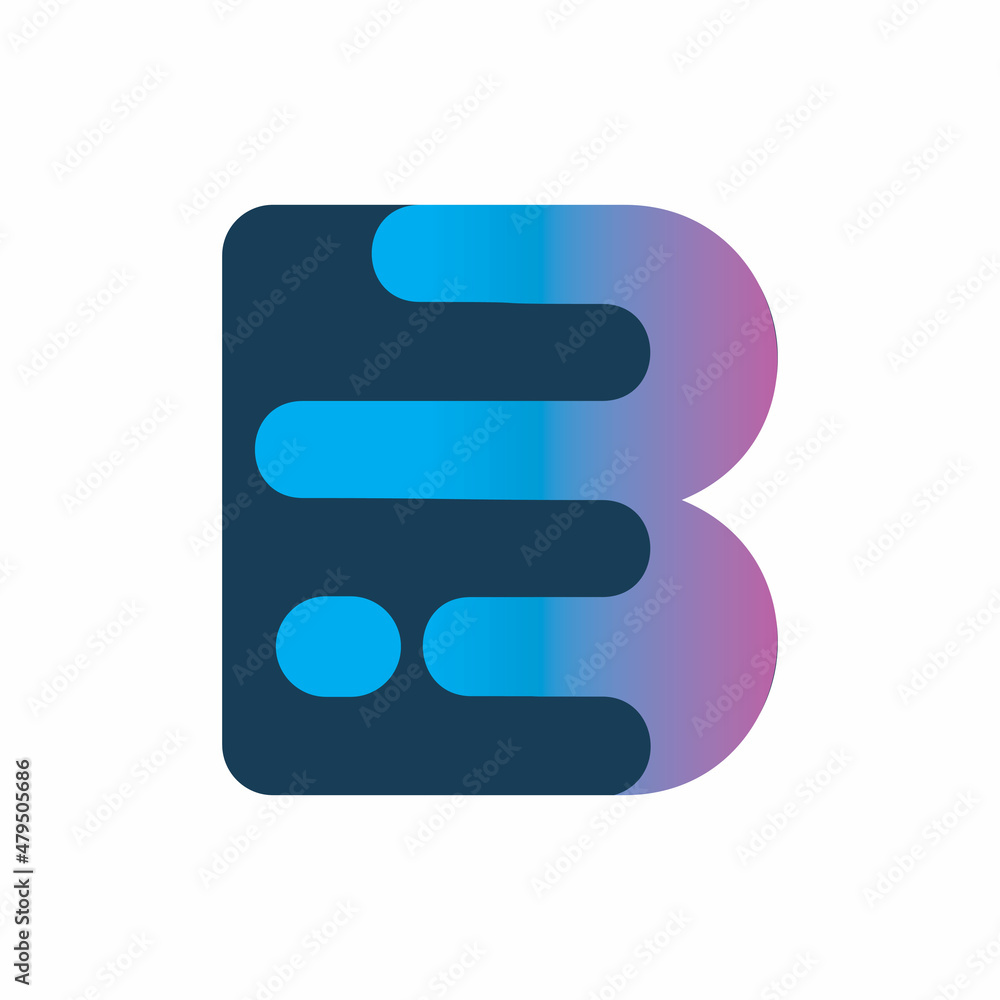 initial b letter motion full color logo fesign initial b letter motion full color logo fesign