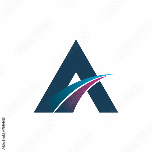 initial a letter logo design