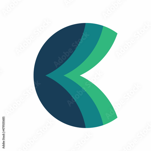 circle initial c letter logo design