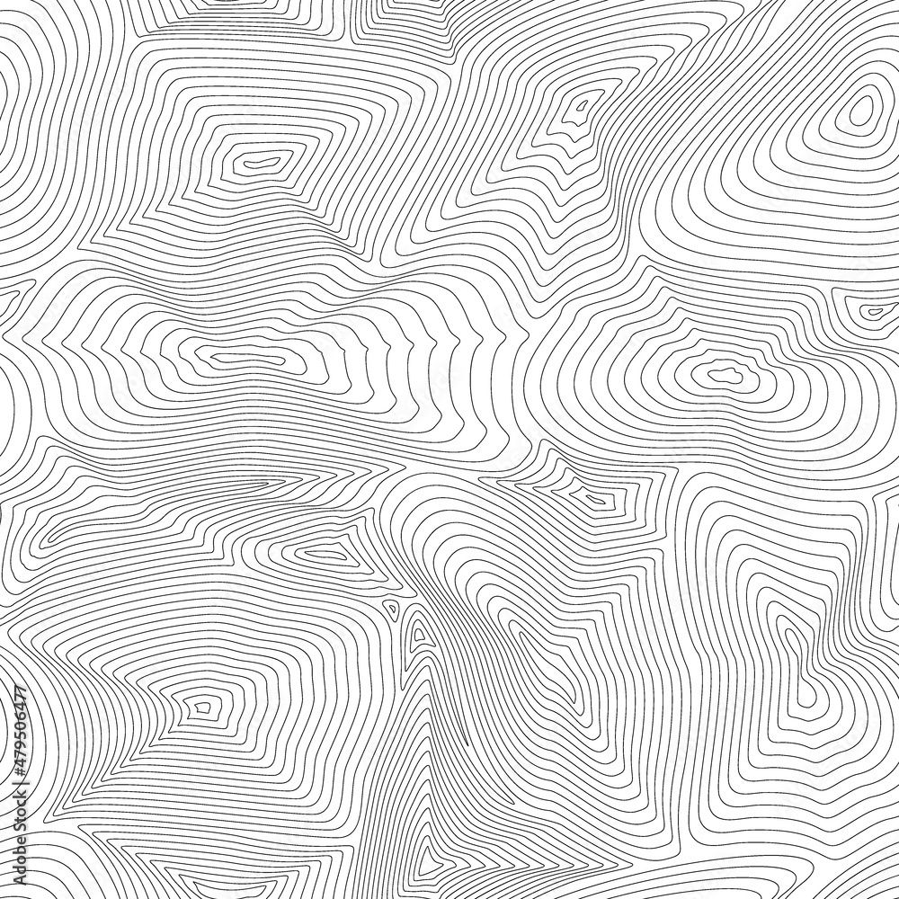 Vector monochrome seamless pattern. Black wavy stripes background. Abstract dynamic wavy surface.