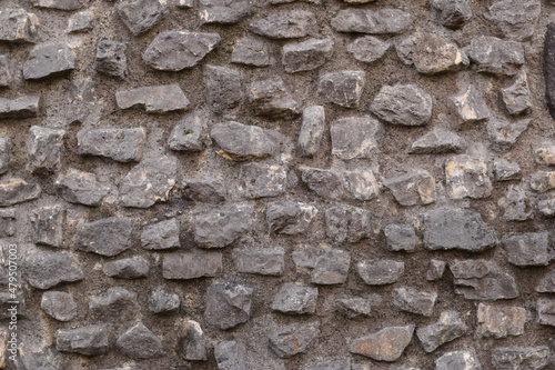 Old castle stone wall background grey texture