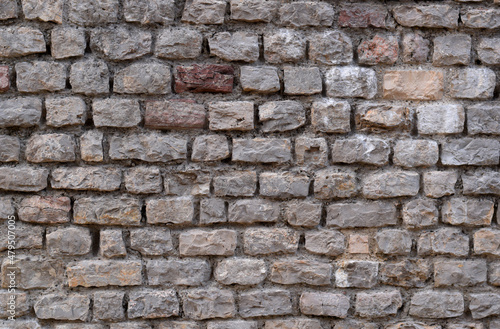 Old castle stone wall background grey texture