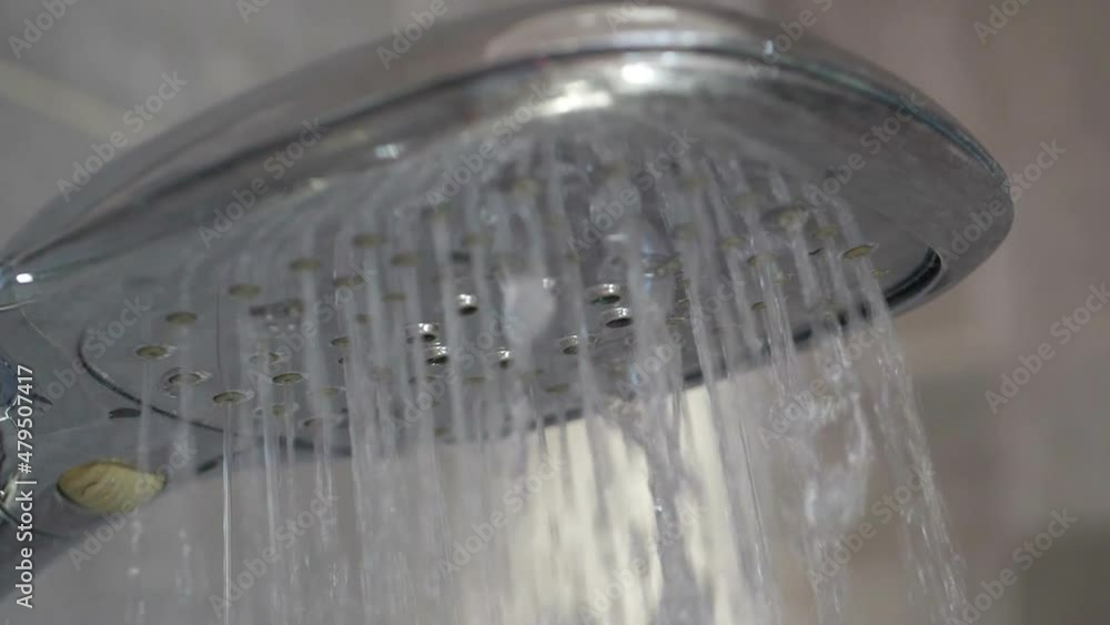 Water falling from the shower in slow motion 180fps Water falling from the shower in slow motion 180fps