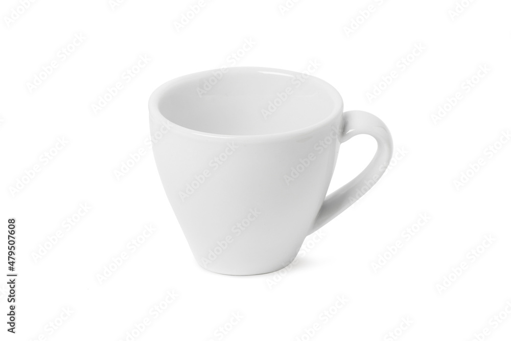 White tea cup for drink isolated on white background. Ceramic coffee cup or mug close up. Mock-up classic porcelain utensils. Blank ceramic mug mockup template for branding on white White tea cup for drink isolated on white background. Ceramic coffee cup or mug close up. Mock-up classic porcelain utensils. Blank ceramic mug mockup template for branding on white