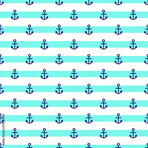 sea background with horizontal stripes and anchor