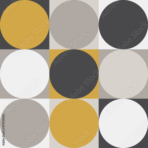 Cute Scandinavian geometric seamless pattern in neutral colors