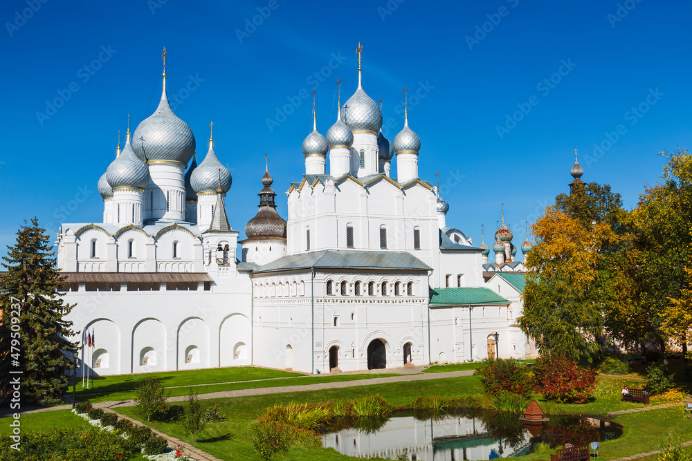 Architectural ensemble of the Kremlin in Rostov the Great. Top view. Rostov the Great, Russia