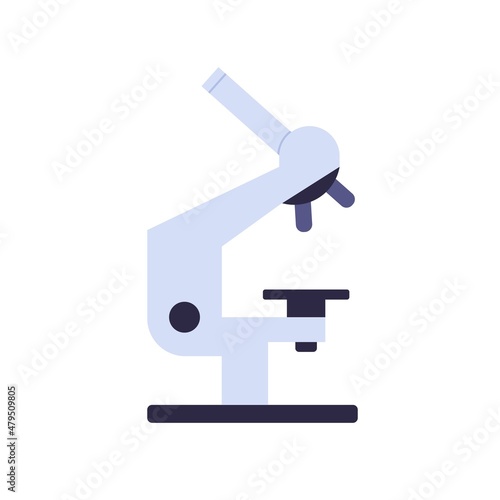 Lab microscope icon. Laboratory optical equipment for chemistry and biology r...