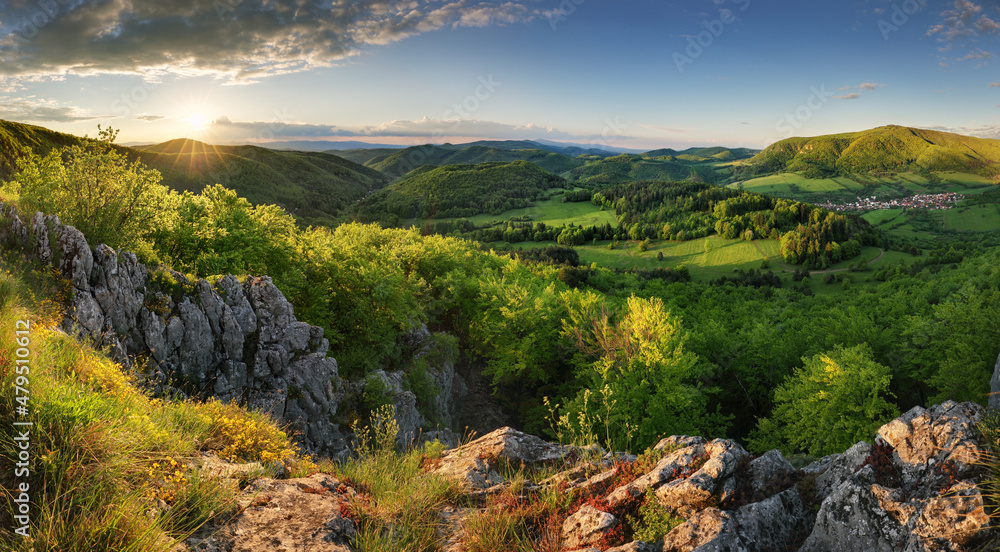 Spring mountain landscape in Slovakia