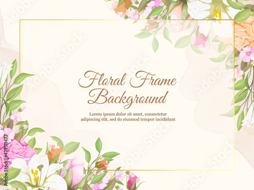 Beautifull Wedding Banner background Floral Template Design