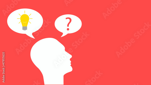 New brilliant idea. new idea concept with bubbles of human head.
Good idea concept.