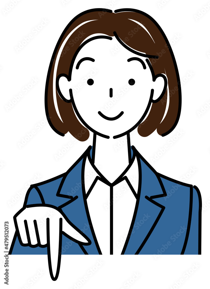 笑顔で下の方向を指差しているスーツ姿の可愛い女性 ビジネスパーソン イラスト ベクター
A pretty woman in a suit, smiling and pointing in the direction below. Business person illustration vector 笑顔で下の方向を指差しているスーツ姿の可愛い女性 ビジネスパーソン イラスト ベクター
A pretty woman in a suit, smiling and pointing in the direction below. Business person illustration vector