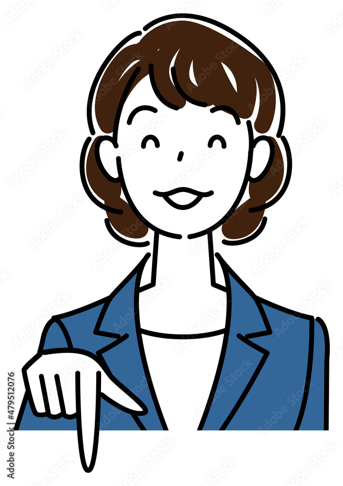 笑顔で下の方向を指差しているスーツ姿の可愛い女性 ビジネスパーソン イラスト ベクター
A pretty woman in a suit, smiling and pointing in the direction below. Business person illustration vector 笑顔で下の方向を指差しているスーツ姿の可愛い女性 ビジネスパーソン イラスト ベクター
A pretty woman in a suit, smiling and pointing in the direction below. Business person illustration vector