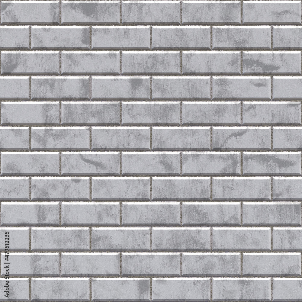 Abstract background of gray ceramic tiles for walls and floor. Design of geometric mosaic texture of wall decoration. Simple seamless brick wall pattern. 3D-rendering Abstract background of gray ceramic tiles for walls and floor. Design of geometric mosaic texture of wall decoration. Simple seamless brick wall pattern. 3D-rendering