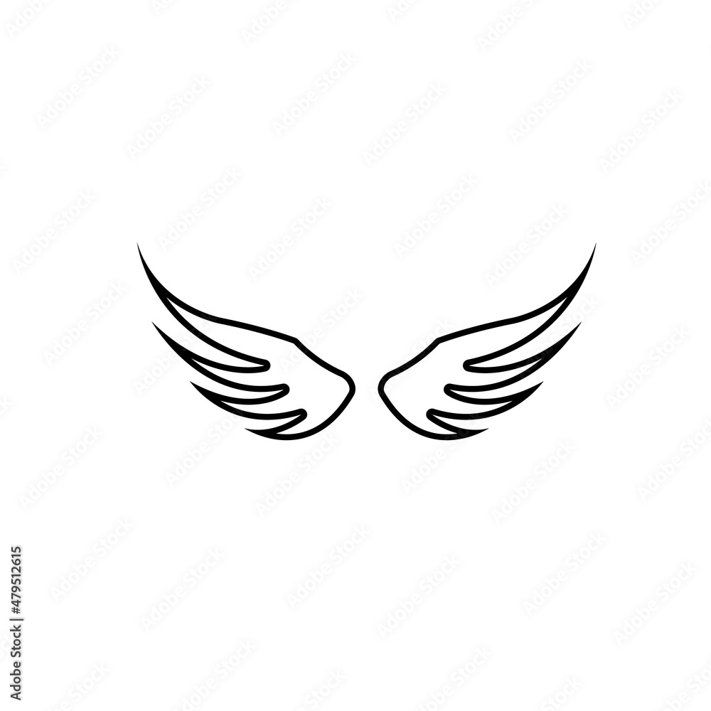 Wing illustration logo vector design Wing illustration logo vector design