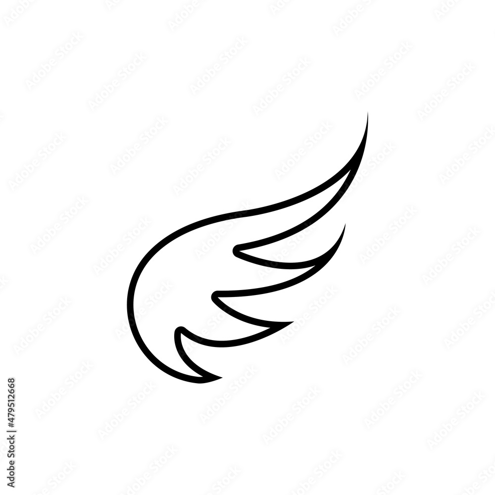Fototapeta premium Wing illustration logo vector design