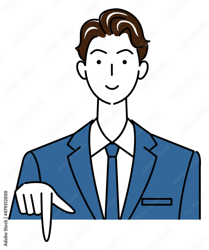 笑顔で下の方向を指差しているスーツ姿の可愛い男性 ビジネスパーソン イラスト ベクター
A cute guy in a suit smiling and pointing in the direction below. Business person illustration vector 笑顔で下の方向を指差しているスーツ姿の可愛い男性 ビジネスパーソン イラスト ベクター
A cute guy in a suit smiling and pointing in the direction below. Business person illustration vector