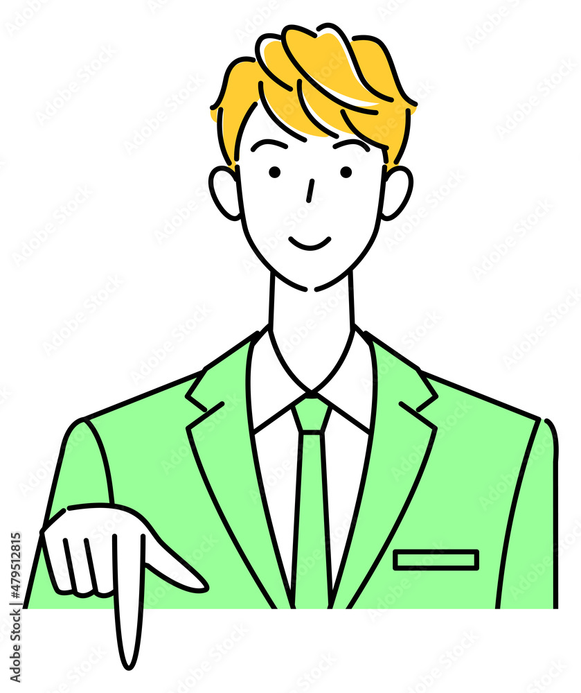 笑顔で下の方向を指差しているスーツ姿の可愛い男性 ビジネスパーソン イラスト ベクター
A cute guy in a suit smiling and pointing in the direction below. Business person illustration vector 笑顔で下の方向を指差しているスーツ姿の可愛い男性 ビジネスパーソン イラスト ベクター
A cute guy in a suit smiling and pointing in the direction below. Business person illustration vector