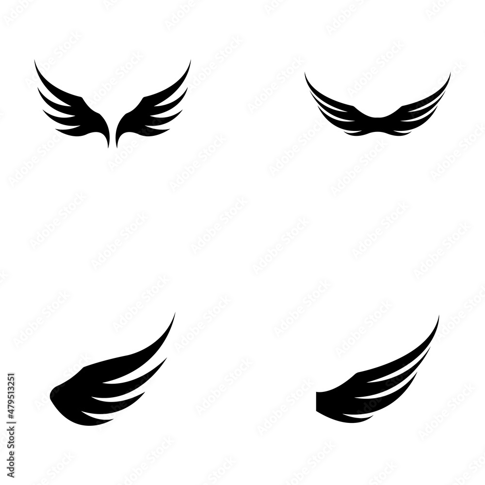 Wing illustration logo vector design Wing illustration logo vector design