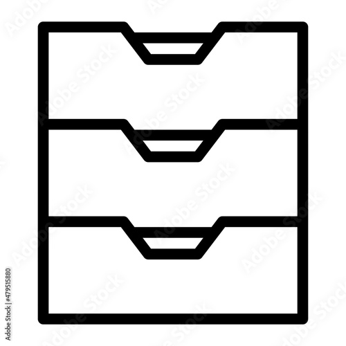 drawers line icon