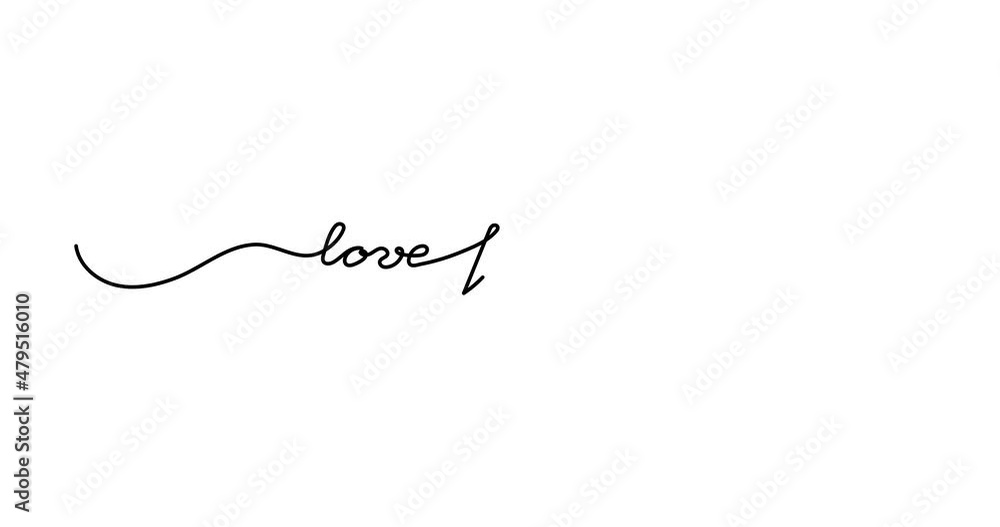 Animated illustration. Continuous One Line script cursive text love forever. Hand-drawn minimalist style. 4K video Animated illustration. Continuous One Line script cursive text love forever. Hand-drawn minimalist style. 4K video
