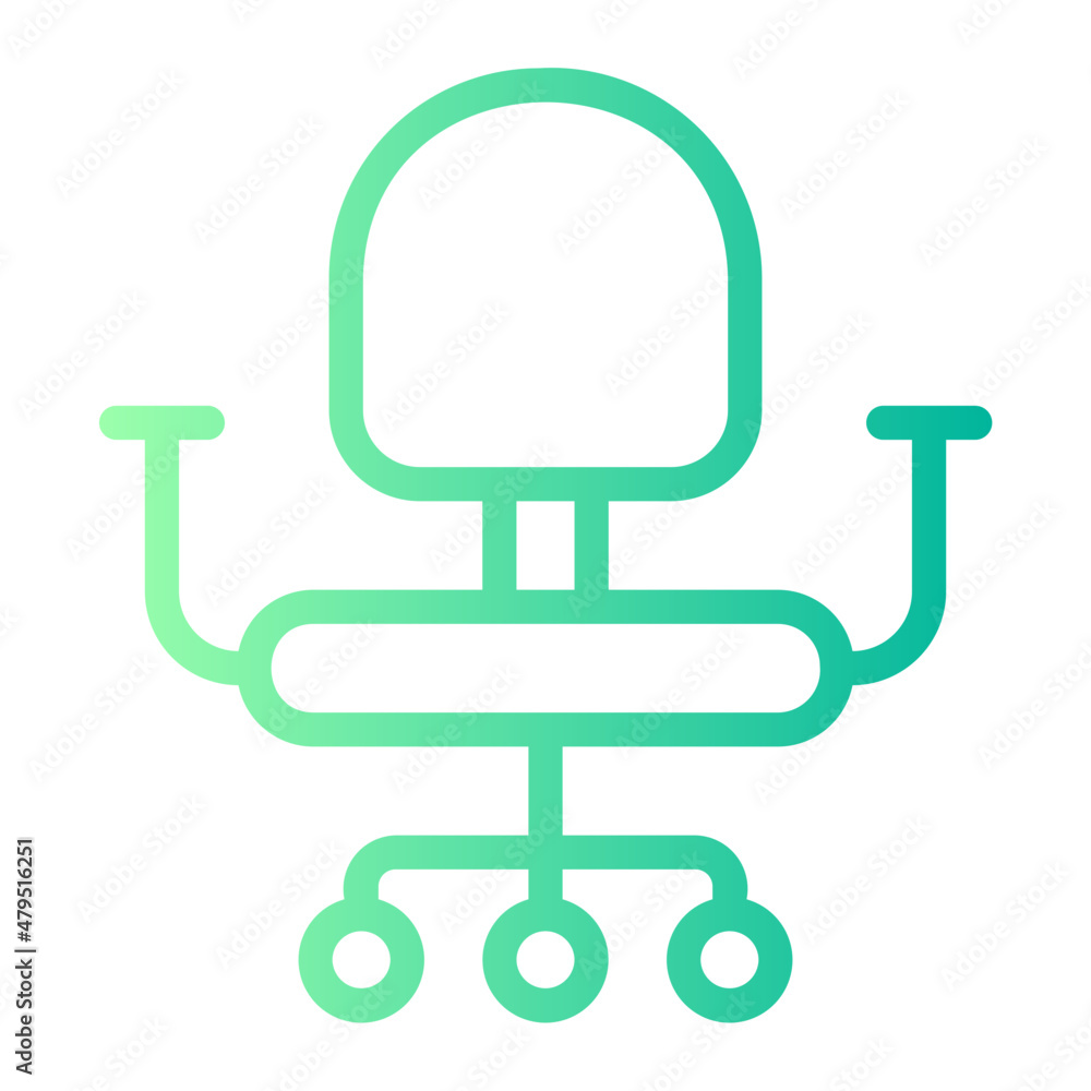 desk chair gradient icon desk chair gradient icon