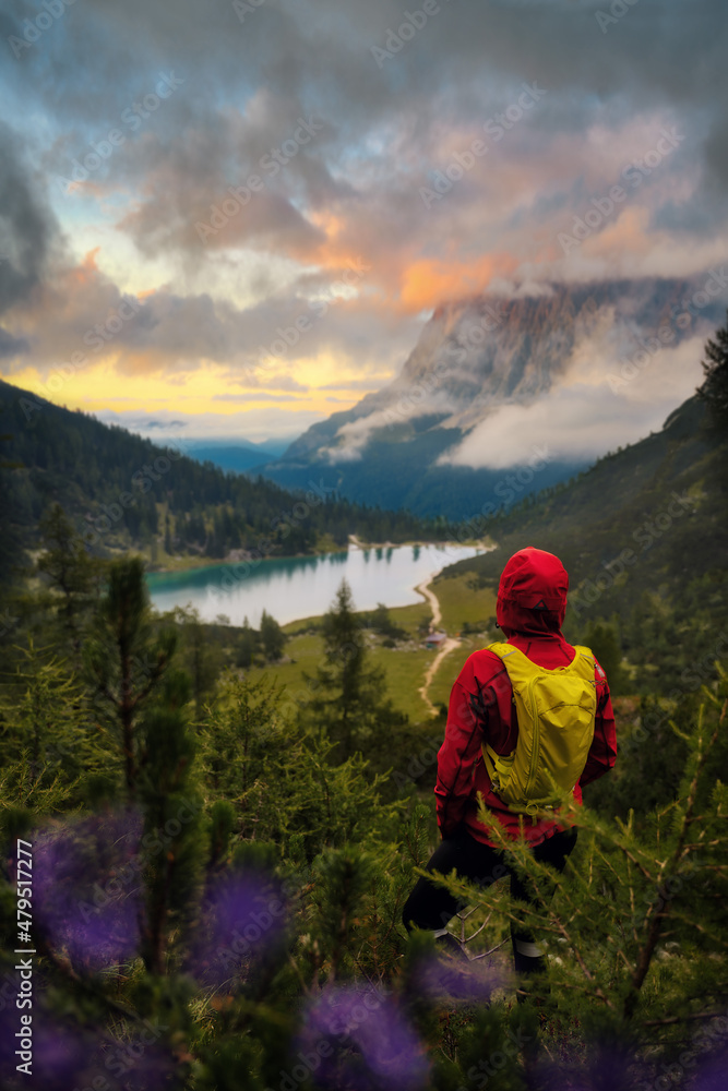 Seebensee in the Austrian Alps during Sunset