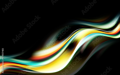 Futuristic colorful background. Elegant modern interface of mobile phone. Multicolored gradient with fluid flow waves.