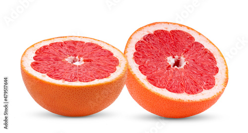 Half Grapefruit isolated on white