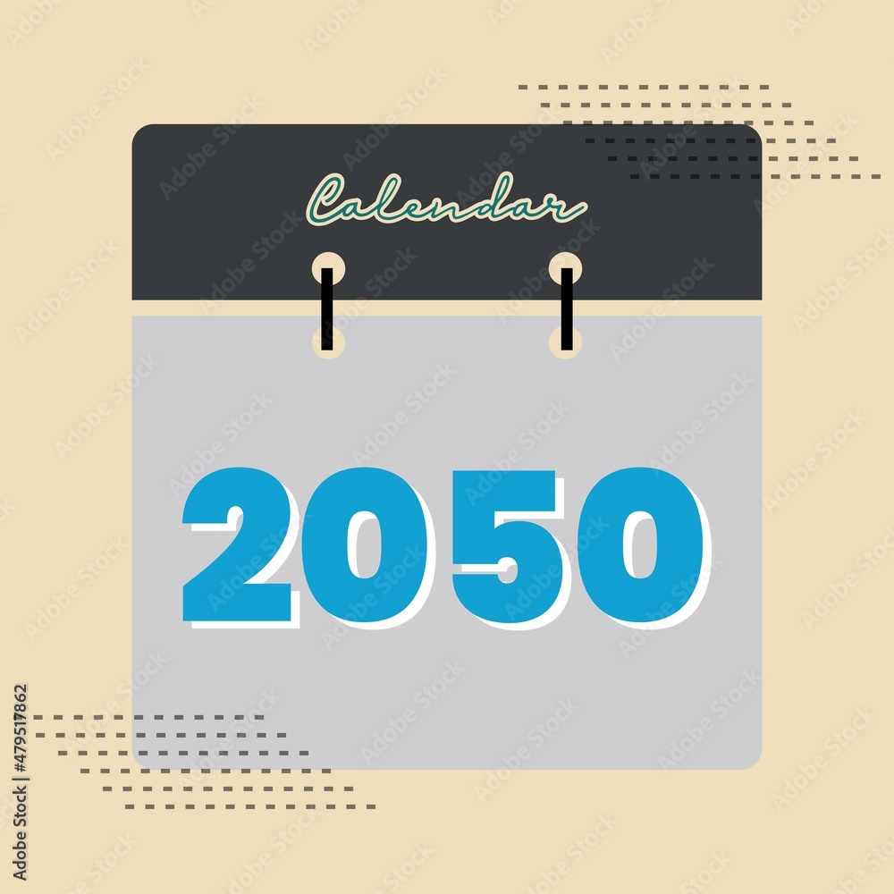 2050 Calendar page design. 2050 Calendar cover page design. vector de ...