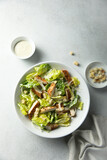 Homemade Caesar salad with chicken