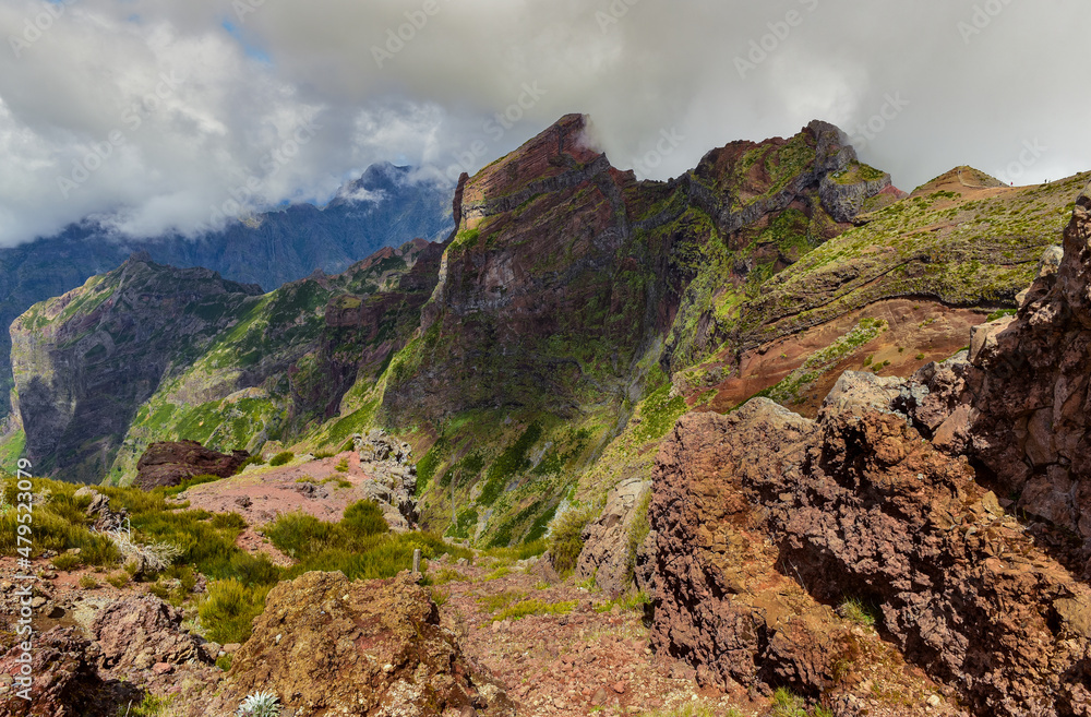 Madeira mountain hiking trails. Portugal. Madeira mountain hiking trails. Portugal.