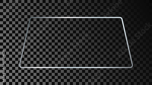 Wallpaper Mural Silver glowing rounded trapezoid shape frame Torontodigital.ca