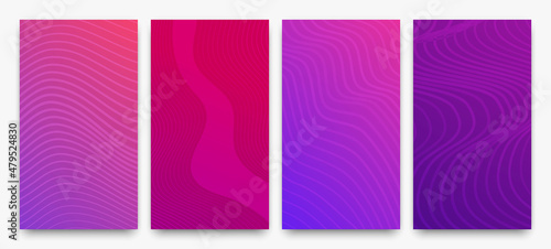 Modern colorful gradient background with wave lines