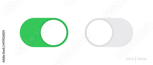 Toggle switch buttons. Switch vector mockup icon. UX/UI design element.