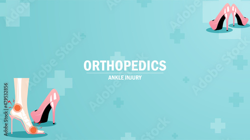 Orthopedics sugery with ankle ang foot bone injury.