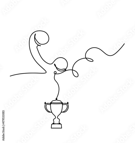 Abstract handset as line drawing on white background. Vector